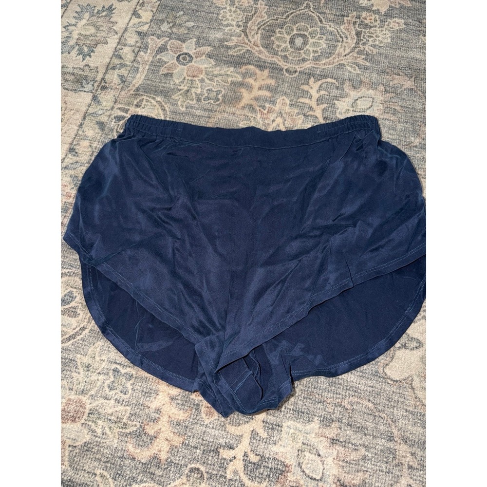 Lunya Silk Pajama Shorts Navy Blue